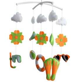 Handmade Scuba Diving Baby Crib Mobile Nursery Room Decor Musical Mobile Crib Toy for Girls Boys