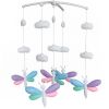 Colorful Dragonfly Handmade Baby Musical Crib Mobile Hanging Toy Gift Boys Girls Nursery Room Decor