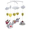 Teatime Cute Baby Mobile Nursery Decor Musical Crib Mobile for Girls Baby Shower Gift; Yellow and White