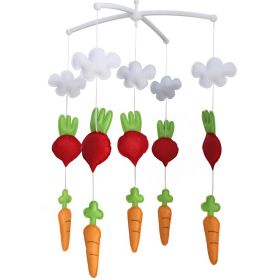 Baby Crib Mobile Nursery Decor Baby Mobile for Boys and Girls; Red Radish Orange Carrot