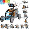 STEM Solar Robot Kit For Kids; 12-in-1 Educational STEM Science Experiment Toys; Solar Powered Building Kit DIY For 8 9 10 11 12 13 Years Old Boys & G