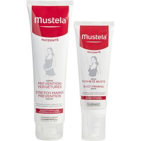 Mustela by Mustela Pregnancy Belly and Bust Set: Stretch Marks Prevention Cream 5.07oz & Bust Firming Serum 2.53oz