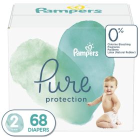 Pampers Pure Protection Natural Diapers, Size 2, 68 Count