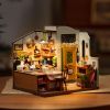 Rolife Happy kitchen Dollhouse Minature House DIY Wooden Puzzle with LED Light