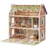 Classic Vintage Wooden Dollhouse for boys and girls, Great Gift for Kids