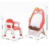 Children's indoor Cartoon penguin red drawing board Magnetic graffiti board Writing board Scaffolding whiteboard Baby blackboard learning table and ch