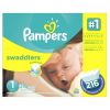 Pampers Swaddlers Diapers, Size 1, 216 Count