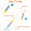 Alphabet Water Coloring Cards with 2 Magic Water Pens Early Reusable Drawing Cards for Kids Alphabet Painting Flashcards for Early Education