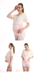 Pregnant Women'S Belly Support Belt During Delivery Period Lumbar Support Breathable Adjustable Third Trimester Protective Belt (Option: Pink-XL)