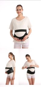 Pregnant Women'S Belly Support Belt During Delivery Period Lumbar Support Breathable Adjustable Third Trimester Protective Belt (Option: Black-M)