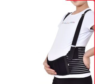 Luting Adjustable Waist Belt To Relieve Waist Support Belt Breathable Belly Support Belt For Pregnant Women (Option: Black-M)