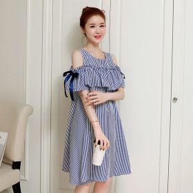 Maternity Dress Summer Dress Maternity Dress Maternity Skirt Maternity Top Maternity Suit Mid-Length Breastfeeding Dress (Option: 5style-M)