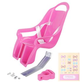 Children'S Bicycle Doll Bucket Girl Barbie Doll Seat Baby Carriage Decoration Saddle Send Sticker Doll Back Seat (Color: Pink)