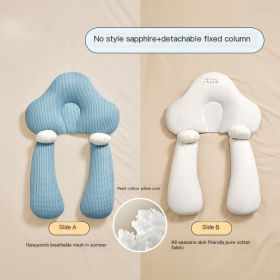 Baby Correction Head Shaping Pillow (Option: Blue white-No drawcord style)