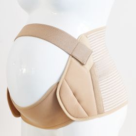 Pregnant Belly Support Belt Velcro Breathable Relief Waist Support Belt Adjustable Tire Belt Cross-Border (Option: Skin color-L)