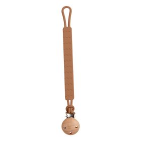 Infant Nipple Edible Silicon Teether Pacifier Clip (Option: Clay Coffee)