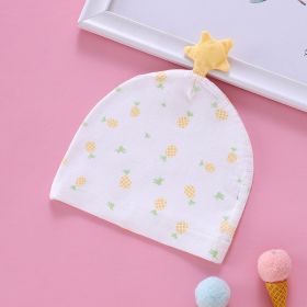 Summer Boneless Soft Cotton Baby Halogen Door Cap (Option: Yellow pineapple single layer)