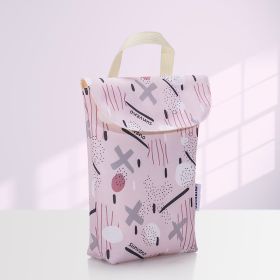 Multifunctional Baby Diaper Storage Bag (Option: Elegant Pink)