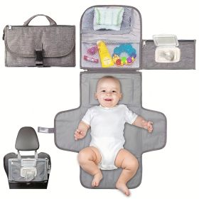 Portable Waterproof Baby Change Pilch (Option: Gray)