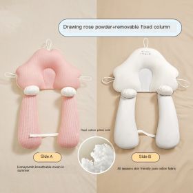 Baby Correction Head Shaping Pillow (Option: Pink white-Drawstring style)