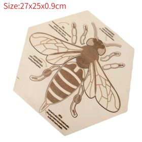 Montessori Puzzle Children's Educational Human Anatomy Science Animal Planet 3 To 6 Years Old Wooden Multi-layer Puzzle Toy (Color: Bee)