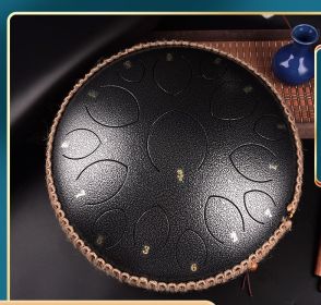 14-inch 15-tone Kongling Drum Guofeng Lotus Drum Steel Tongue Drum Percussion Instrument (Color: Star Shining Silver)