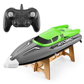 Super High-speed Yacht With Long Battery Life Remote Control Boat; Children's Charging Remote Control Yacht ; Boys Electric Toy Ship (Color: Green)