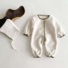 Baby Solid Color Vintage Style Fleece Jumpsuits