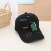 Boys Cartoon Dinosaur & Letters Pattern Solid Color Sunshade Peaked Caps