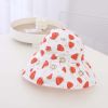 Baby Girl Fruit Print Pattern Large Brim Sunshade Hats