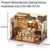 Robotime Rolife Becka's Baking House DIY Miniature House for Kids Children 3D Wooden Assembly Toys Easy Connection Home Decorate