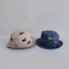 Baby Cartoon Embroidered Pattern Solid Color Sunshade Bucket Hats