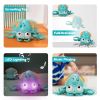 Rechargeable Baby Crawling Octopus Toy with Music LED Lighting Children Electric Moving Walking Kid Toy Obstacle Avoidance Function Suit for Kids Over