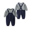 Baby Boy False 1-Piece Overall Design Gentleman Fashion Romper