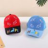 Baby Boy Dinosaur Embroidered Pattern Color Contrast Design Breathable Peaked Caps