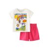 Baby Girl Cartoon Print Pattern Crewneck Tee Combo Shorts Sets