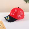 Baby Boy Dinosaur Embroidered Pattern Color Contrast Design Breathable Peaked Caps