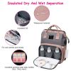 Multifunctional Diaper Bag Backpack Waterproof Mommy Bag Nappy Bag Maternity Backpack for Baby with Insulated Pockets Diaper Pad Toys Burp Cloth USB P