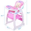 Multipurpose Adjustable Highchair,Children's dining chair for Baby Toddler Dinning Table with Feeding Tray and 5-Point Safety Buckle XH