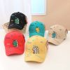 Boys Cartoon Dinosaur & Letters Pattern Solid Color Sunshade Peaked Caps