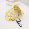 Baby Girl Fruit Print Pattern Large Brim Sunshade Hats