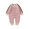 Baby Crochet Knitted Pattern Color block Design Knit Romper