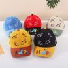 Baby Boy Dinosaur Embroidered Pattern Color Contrast Design Breathable Peaked Caps