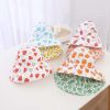 Baby Girl Fruit Print Pattern Large Brim Sunshade Hats