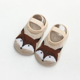 Baby Floor Socks Toddler Early Education Autumn Winter Cotton (Option: Light Coffee Fox-M)